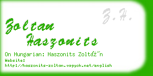 zoltan haszonits business card